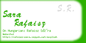 sara rafaisz business card